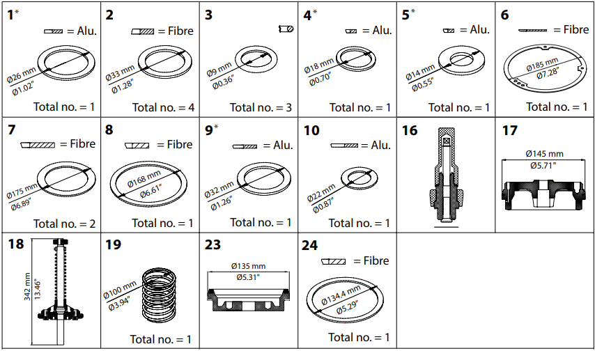 027F0572 KIT DE RENOVAÇÃO PML 100