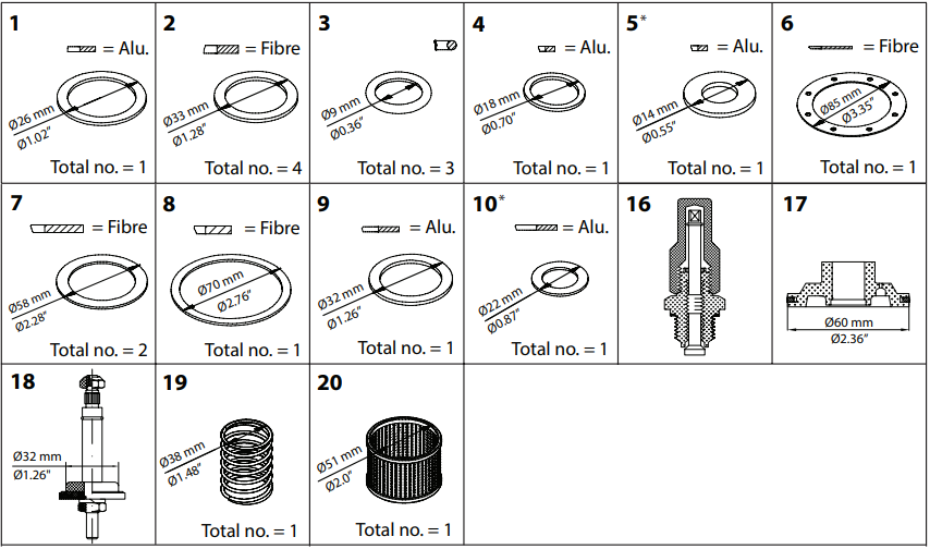 027F3373 KIT DE RENOVAÇÃO PM 32 - CONE PADRÃO