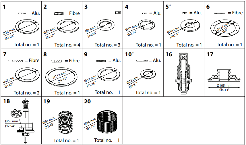 027F3386 KIT DE RENOVAÇÃO PM 65-V-CONE