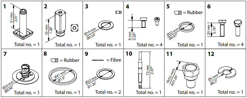 032F2321 KIT DE RENOVAÇÃO EVRAT 10 (MOD. ANTIGO)