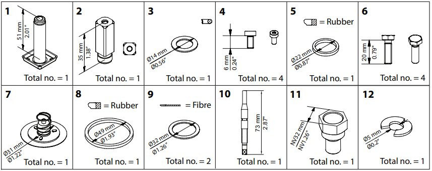 032F2322 KIT DE RENOVAÇÃO EVRAT 15 (MOD. ANTIGO)