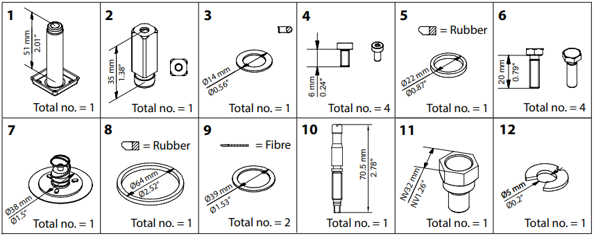 032F2323 KIT DE RENOVAÇÃO EVRAT 20 (MOD. ANTIGO)