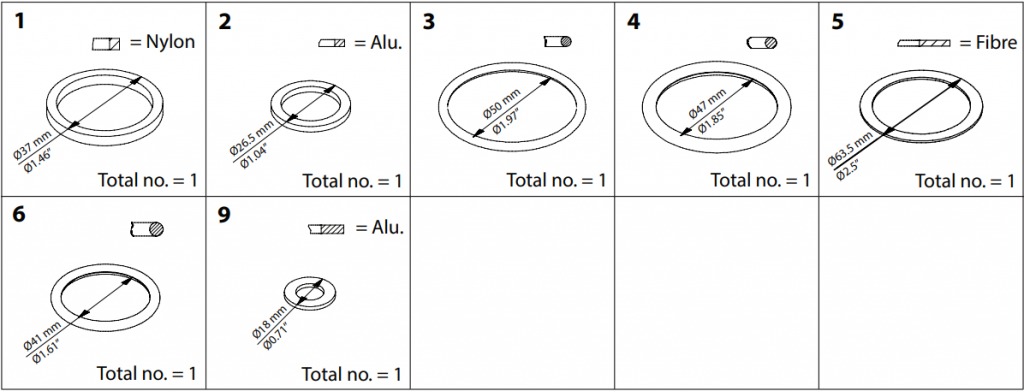 148B6053 KIT DE INSPEÇÃO SVA-S/L/ST/LT/HS, REG/SA/SB, SCA/X, FIA, CHV/X 50