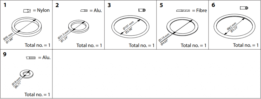 148B6056 KIT DE INSPEÇÃO SVA-S/L/ST/LT/HS, SCA/X, FIA, CHV/X 100