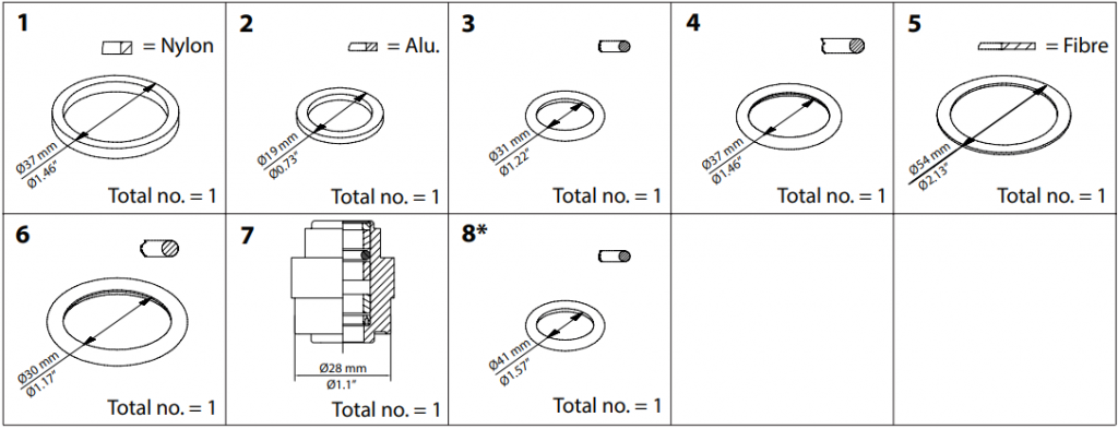 148B6062 KIT DE REPARO SVA-S/L/ST/LT/HS, REG/SA/SB, SCA/X 25-40