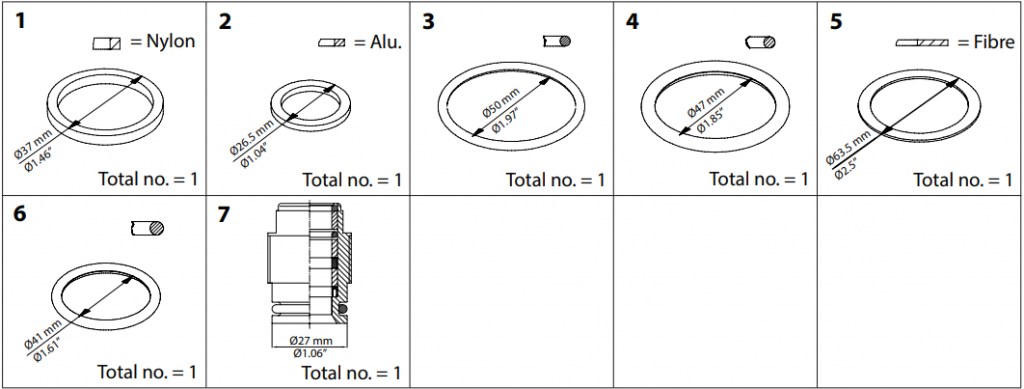 148B6063 KIT DE REPARO SVA-S/L/ST/LT/HS, REG/SA/SB, SCA/X 50