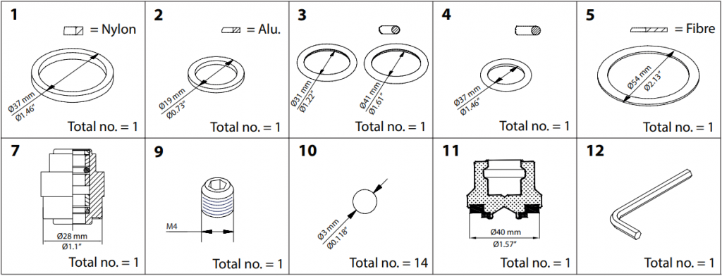 148B6152 KIT DE RENOVAÇÃO SVA-S/L/ST/LT/HS 25-40