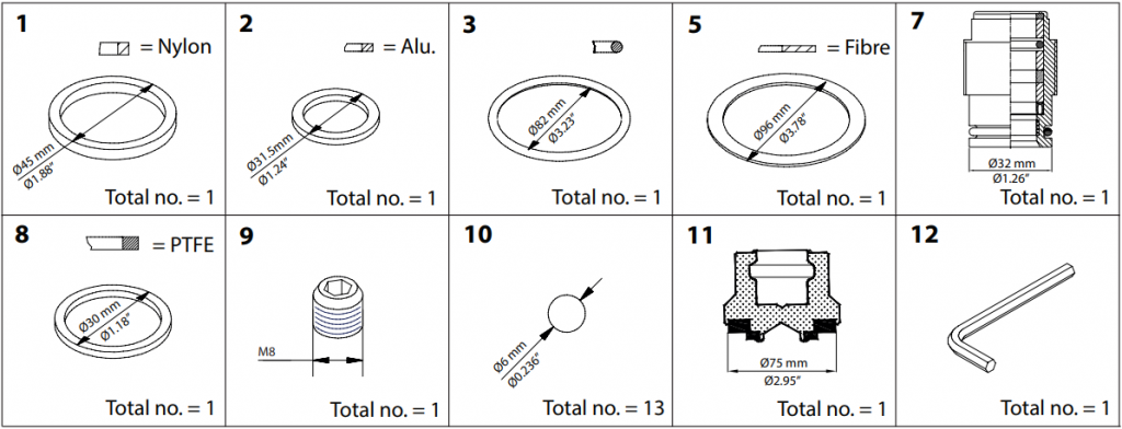 148B6155 KIT DE RENOVAÇÃO SVA-S/L/ST/LT/HS 80