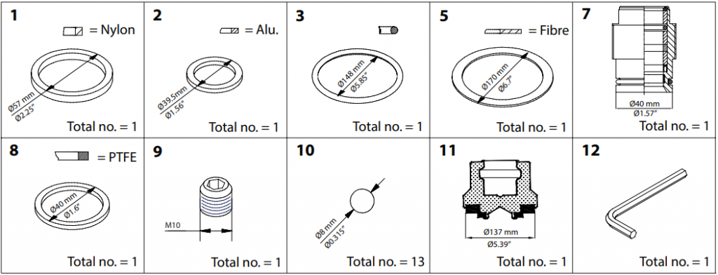 148B6158 KIT DE RENOVAÇÃO SVA-S/L/ST/LT/HS 150