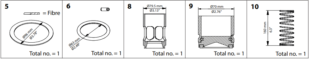 148B6171 KIT DE RENOVAÇÃO CHV/X 80