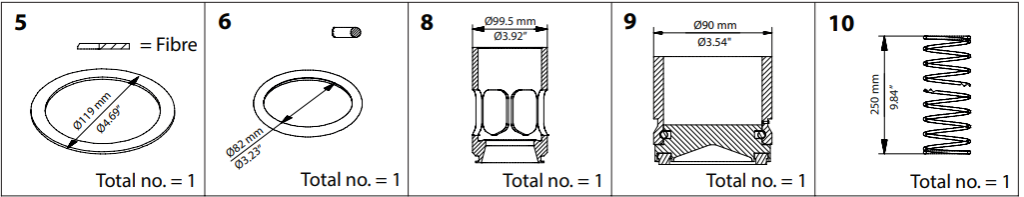 148B6172 KIT DE RENOVAÇÃO CHV/X 100