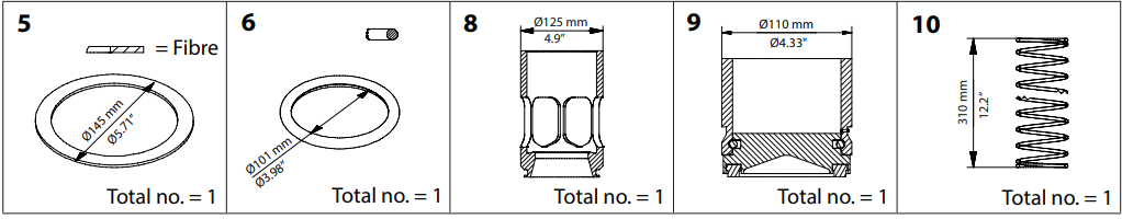 148B6173 KIT DE RENOVAÇÃO CHV/X 125