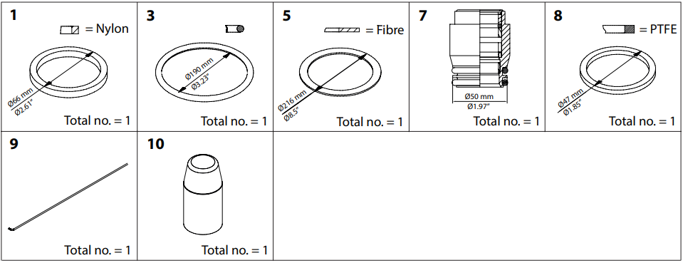 148B6473 KIT DE REPARO SVA-S/L/ST/LT/HS 200